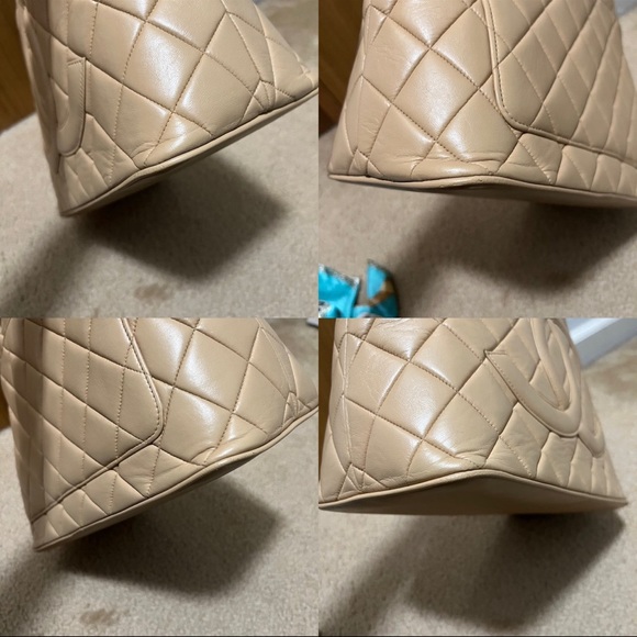 Chanel Lambskin Medallion Beige Tote Gold Hardware with ENTRUPY Good used cond - Picture 9 of 12